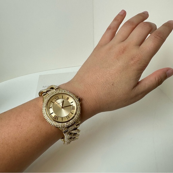 Michael Kors MK3820/1 gold and rose gold crystal watches - Picture 12 of 12